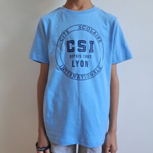 T-shirt Bleu Claire Logo CSI Turquoise