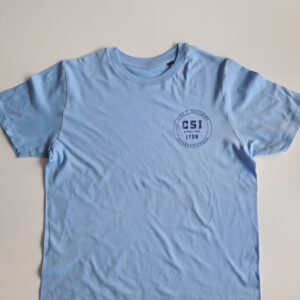 T-shirt Bleu Claire petit logo CSI