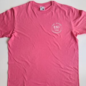 T-shirt Fuchsia petit logo CSI